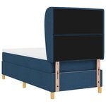 vidaXL Lit à ressorts avec matelas Bleu 200 x 80 cm tissu
