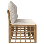 vidaXL Canapé de jardin 4 places sans accoudoir 4 pc