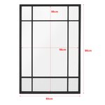 Miroir mural rectangulaire 90 x 60 cm noir mat 03_0007894