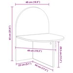 vidaXL Table de chevet 2 Pièces Chêne noir 48 x 49 x 65 cm