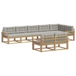 vidaXL Ensemble de canapés d'extérieur 6 pc Blanc et gris clair