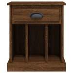 vidaXL Tables de chevet 2 Pièces chêne marron 43x36x50 cm