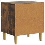 vidaXL Cabinet de chevet avec tiroir Chêne fumé 62 x 34 5 x 47 5 cm