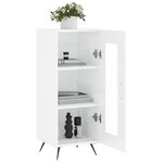 vidaXL Buffet Blanc brillant 34 5x34x90 cm Bois d'ingénierie
