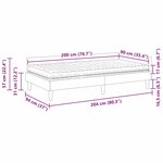 vidaXL Cadre de lit d'angle avec matelas avec matelas 2 Pièces Gris tissu