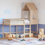 vidaXL Lit superposé avec échelle et toit sans matelas 80x200 cm