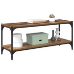 vidaXL Meuble TV Bois Ancien 100x33x41cm Bois d'ingénierie et fer