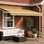 vidaXL Auvent rétractable électrique Jaune et Gris 3 5 x 2 5 m