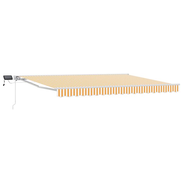 vidaXL Cadre de store manuel avec LEDs Jaune et blanc 4 x 2 m