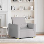 vidaXL Canapé-lit escamotable simple Gris nuage 90 x 165 x 87 cm tissu