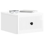 vidaXL Cabinet de chevet mural Blanc brillant 33 x 34 5 x 20 cm
