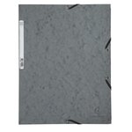 Lot De 3 Chemises À Élastiques 3 Rabats Carte Lustrée 400g/m2 - A4 - Orage - X 17 - Exacompta