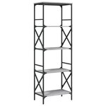 vidaXL Bibliothèque à 5 niveaux sonoma gris 59x35x171 cm