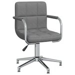 Chaise fauteuil siège pivotante de bureau informatique étude clair tissu gris 02_0024113