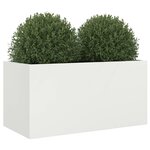 vidaXL Jardinière blanc 62x30x29 cm acier