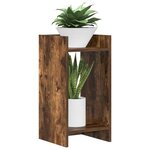 vidaXL Support de Plante Chêne fumé 30 x 30 x 60 cm Bois d'ingénierie