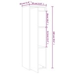 vidaXL Armoire murale Blanc 30x30x100 cm Bois de pin massif