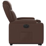 vidaXL Fauteuil inclinable électrique marron similicuir