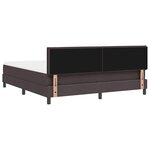 vidaXL Lit à ressorts avec tête de lit Marron foncé 180 x 200 cm tissu