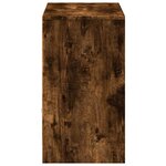 vidaXL Meuble TV avec LED chêne fumé 91x34x61 cm bois d'ingénierie