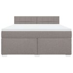 vidaXL Sommier à lattes de lit avec matelas Taupe 180x200 cm Tissu