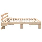 vidaXL Cadre de lit avec tiroir Marron 180 x 200 cm Bois massif
