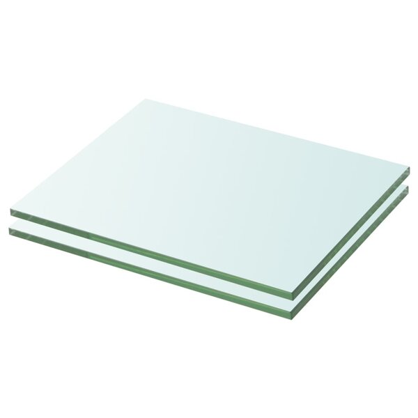 vidaXL Panneaux d'étagère 2 Pièces Verre Transparent 20 x 20 cm