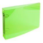 EXACOMPTA - Classeur Fiche Bristol - Dos 35mm - 14,8 x 21 - 2 anneaux - Polypropylene translucide 7/10eme - 5 couleurs aléatoires