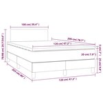vidaXL Sommier à lattes de lit avec matelas LED Vert foncé 120x200 cm