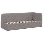 vidaXL Cadre de lit d'angle Taupe 80 x 200 cm tissu