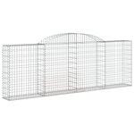 vidaXL Paniers à gabions arqués 25 Pièces 300x30x100/120 cm fer galvanisé
