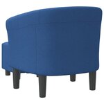 vidaXL Chaise cabriolet avec repose-pied bleu tissu