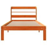 vidaXL Cadre de lit sans matelas cire marron 75x190 cm bois pin massif