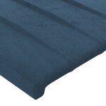 vidaXL Tête de lit avec oreilles Bleu foncé 163x16x78/88 cm Velours