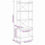 vidaXL Bibliothèque chêne artisanal 60 x 30 x 153 cm Bois d'ingénierie