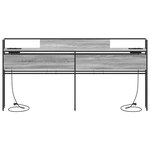 vidaXL Tête de lit de rangement Sonoma gris 180 cm Bois d'ingénierie