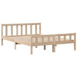 vidaXL Lit bibliothèque sans matelas 120x190 cm bois de pin massif