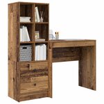 vidaXL Bureau avec tiroir 2 Pièces Bois ancien