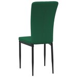 vidaXL Chaises à manger lot de 4 Vert foncé Velours
