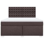 vidaXL Sommier à lattes de lit avec matelas Marron foncé 180x200 cm