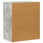 vidaXL Armoire à chaussures Gris béton 60x35x70 cm Bois d’ingénierie