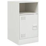 vidaXL Tables de chevet 2 Pièces blanc 34 5x39x62 cm acier