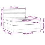 vidaXL Sommier à lattes de lit avec matelas Marron foncé 180x200 cm