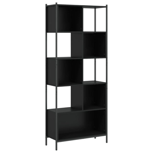 vidaXL Bibliothèque noir 72x28x172 cm bois d'ingénierie