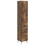 vidaXL Ensemble de Meubles 2 Pièces Chêne fumé 34 5 x 34 5 x 90 cm