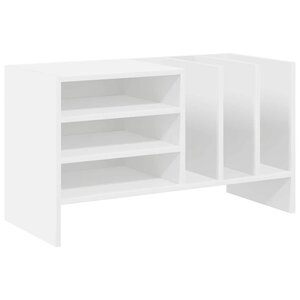 vidaXL Meuble à vinyles Blanc 78 5 x 35 x 45 cm Bois d'ingénierie
