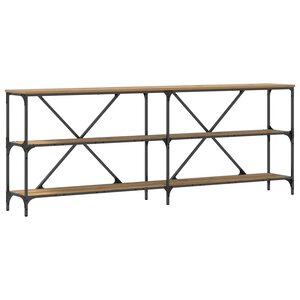 vidaXL Table console Marron 200 x 30 x 75 cm Bois d'ingénierie