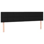 vidaXL Sommier à lattes de lit avec matelas noir 120x190 cm tissu