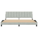 vidaXL Cadre de lit sans matelas Hanko gris clair 200x200 cm velours