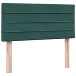 vidaXL Sommier à lattes de lit et matelas vert foncé 80x220 cm velours